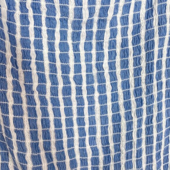 Old‎ Navy Womens Blue White Striped Blouse Sz 4X Wrap Back Tie Peasant Boho NWT - Picture 6 of 10